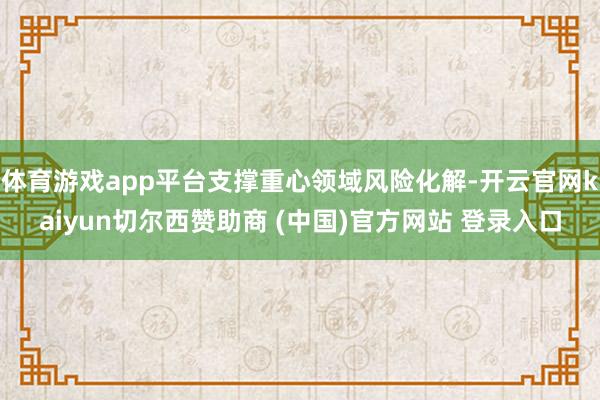 体育游戏app平台支撑重心领域风险化解-开云官网kaiyun切尔西赞助商 (中国)官方网站 登录入口