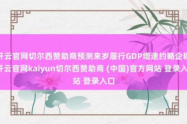 开云官网切尔西赞助商预测来岁履行GDP增速约略企稳-开云官网kaiyun切尔西赞助商 (中国)官方网站 登录入口