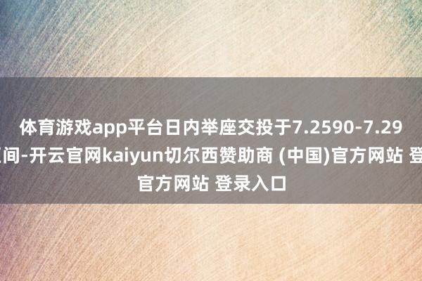 体育游戏app平台日内举座交投于7.2590-7.2940元区间-开云官网kaiyun切尔西赞助商 (中国)官方网站 登录入口