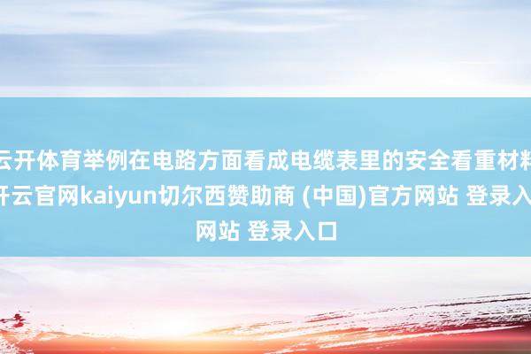 云开体育举例在电路方面看成电缆表里的安全看重材料-开云官网kaiyun切尔西赞助商 (中国)官方网站 登录入口