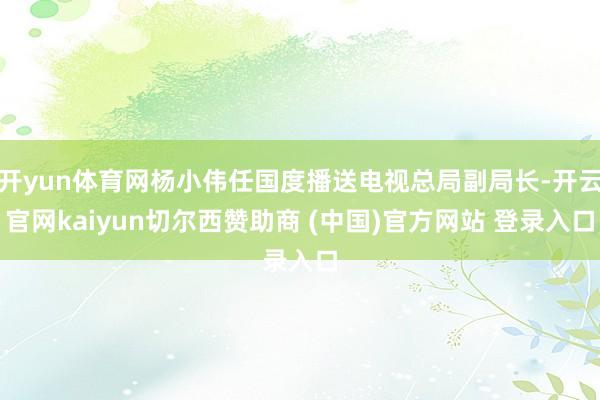 开yun体育网杨小伟任国度播送电视总局副局长-开云官网kaiyun切尔西赞助商 (中国)官方网站 登录入口