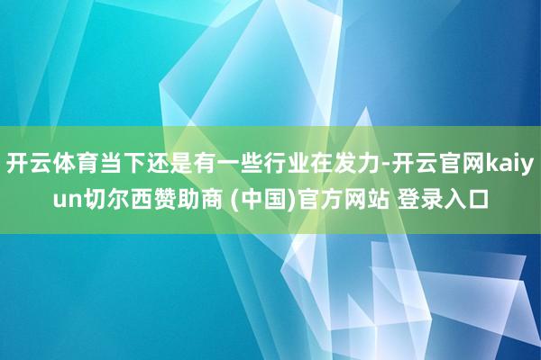 开云体育当下还是有一些行业在发力-开云官网kaiyun切尔西赞助商 (中国)官方网站 登录入口